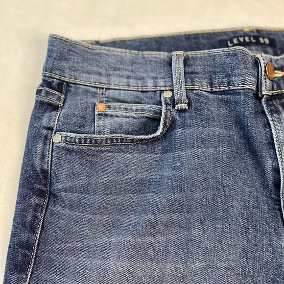 LEVEL 99 ANTHROPOLOGIE DENIM SHORTS JAIMEE BERMUDA ROLL UP HEM - Picture 3 of 12